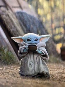 Baby Yoda in The Mandalorian on Disney Plus